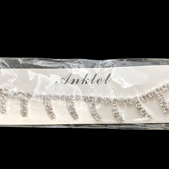 Anklet with clear rhinestones - Picture 1 of 2